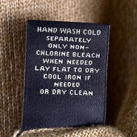 Hart Schaffner Marx Size XL Sweater Wool V Neck Khaki Office - Picture 5 of 6